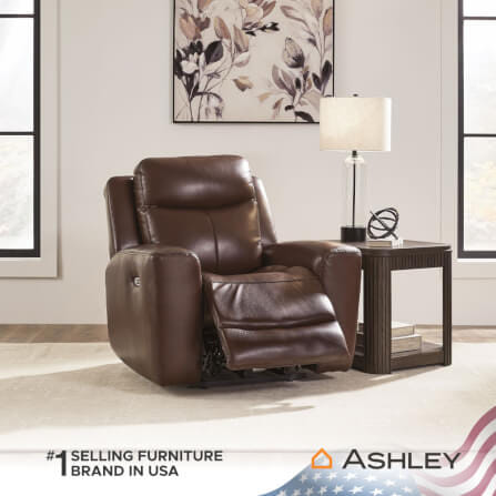 โซฟาปรับเอนนอนไฟฟ้า 1 ที่นั่ง ASHLEY FURNITURE HOMESTORE  รุ่น MOMENTUM MOVES/1RM สีน้ำตาลเข้ม_7