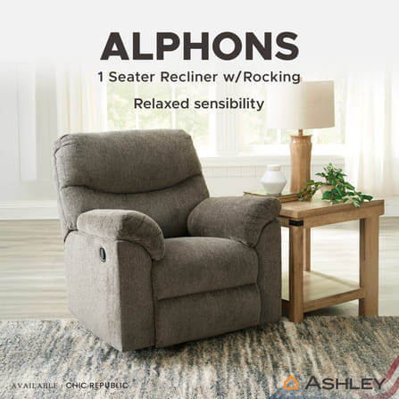 เก้าอี้ปรับเอนนอน 1 ที่นั่ง ASHLEY FURNITURE HOMESTORE รุ่น ALPHONS/1R สีน้ำตาล_7