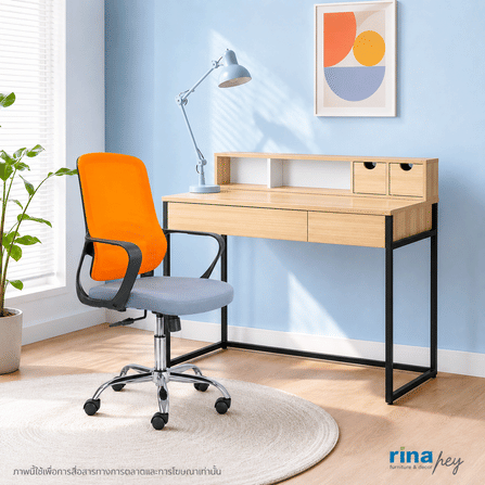 เก้าอี้สำนักงานเพื่อสุขภาพ RINA HEY รุ่น PAVIA สีเทา_8