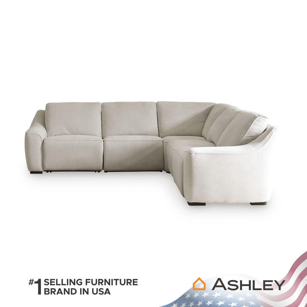 โซฟาเข้ามุมปรับเอนนอนไฟฟ้า ASHLEY FURNITURE HOMESTORE รุ่น LANTHAM/RRM สีครีม_0