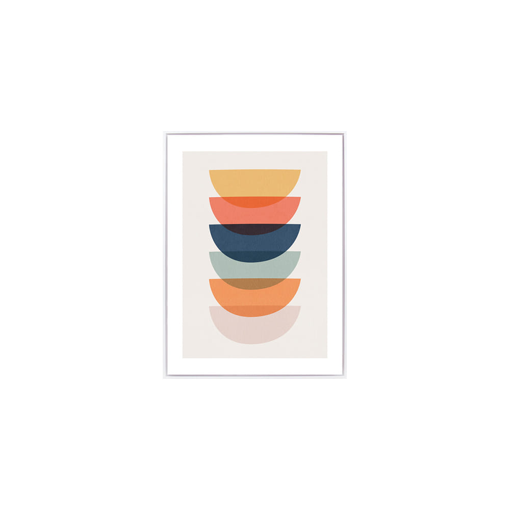 ภาพติดฝาผนัง CHIC REPUBLIC รุ่น SEMICIRCLE-II/45X60 สีขาว/หลากสี_0