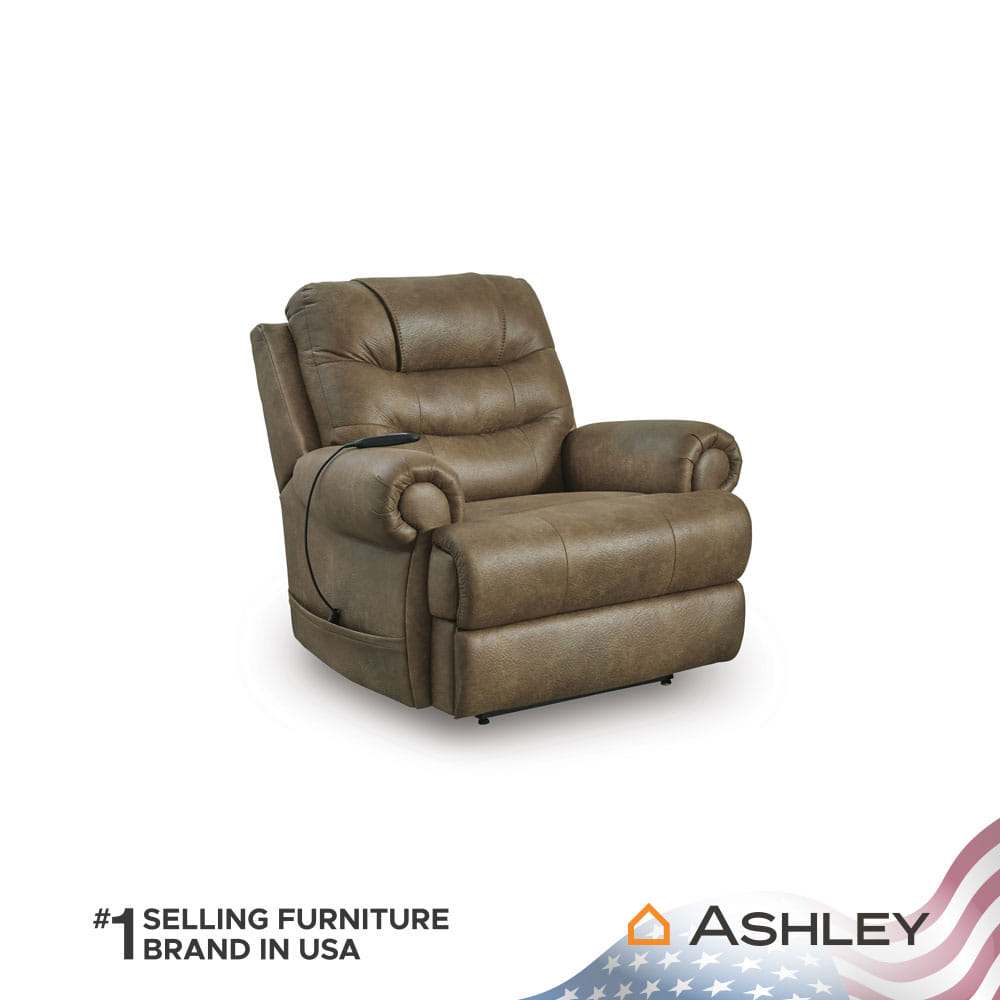 โซฟาปรับเอนนอนไฟฟ้า 1 ที่นั่ง ASHLEY FURNITURE HOMESTORE CREATED COMFORT/1RM สีน้ำตาล_0