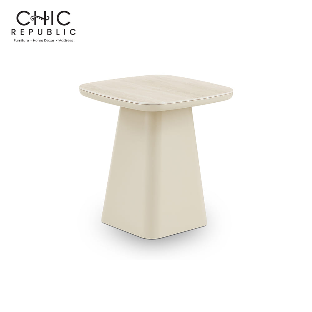 โต๊ะข้างท็อป CHIC REPUBLIC รุ่น VALENZO/45 45 ซม. สีครีม