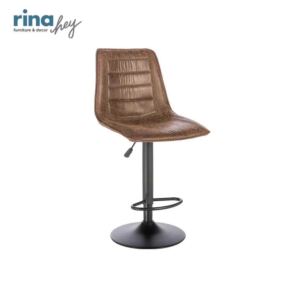 เก้าอี้บาร์หมุนและปรับระดับได้ RINA HEY รุ่น LOKO/62 สีกาแฟ_0