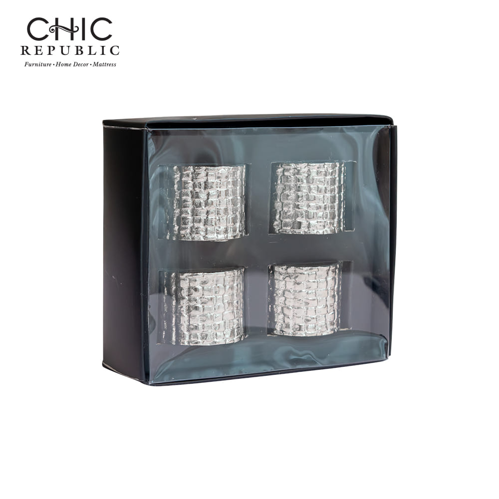 CHIC REPUBLIC ห่วงคล้องผ้าเช็ดปาก 4 ชิ้น รุ่น RICA_0
