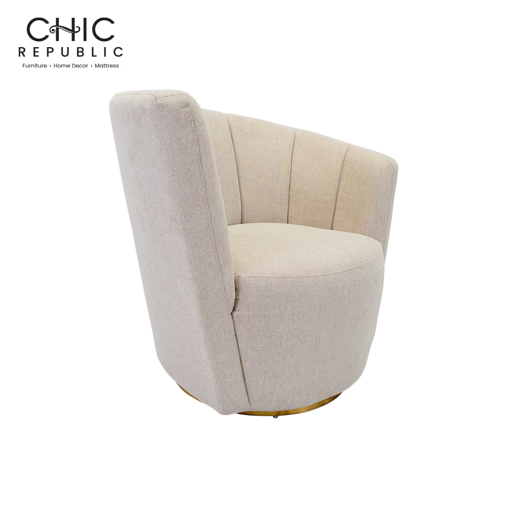 โซฟา 1 ที่นั่งแบบหมุนได้ CHIC REPUBLIC รุ่น ANGELWING/R-1 สีน้ำตาลอ่อน_0