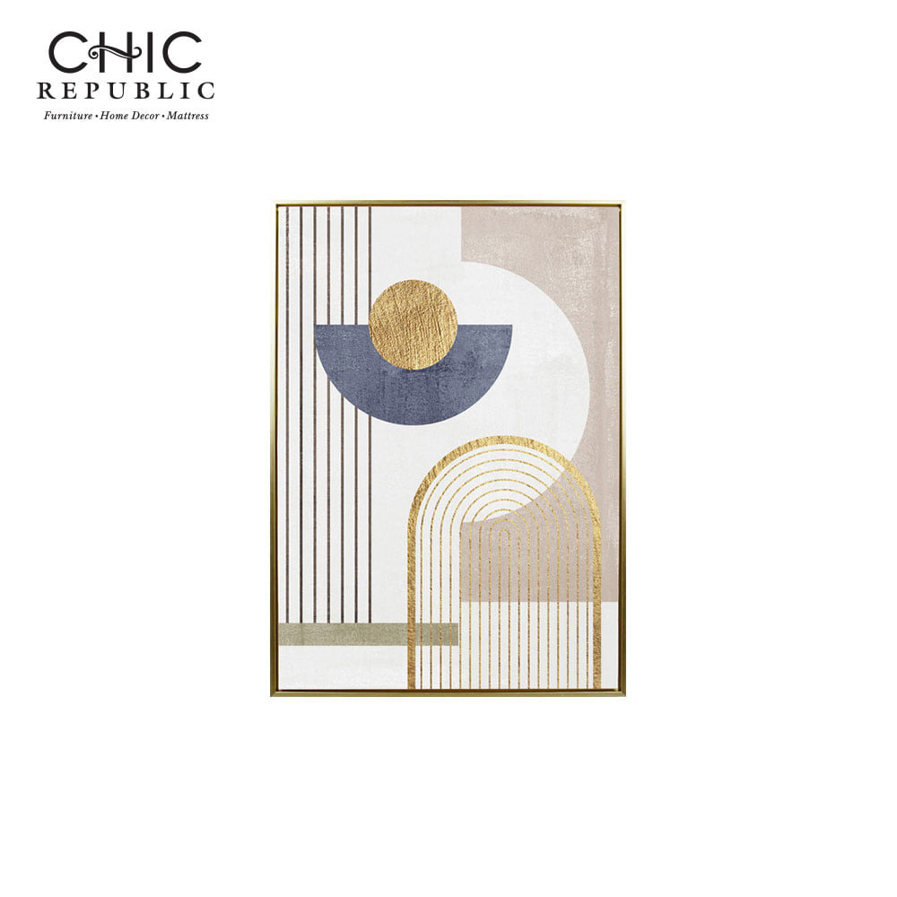 ภาพติดฝาผนัง CHIC REPUBLIC รุ่น ABSTRACT GEO SHAPES/50X70 สีทอง/หลากสี_0