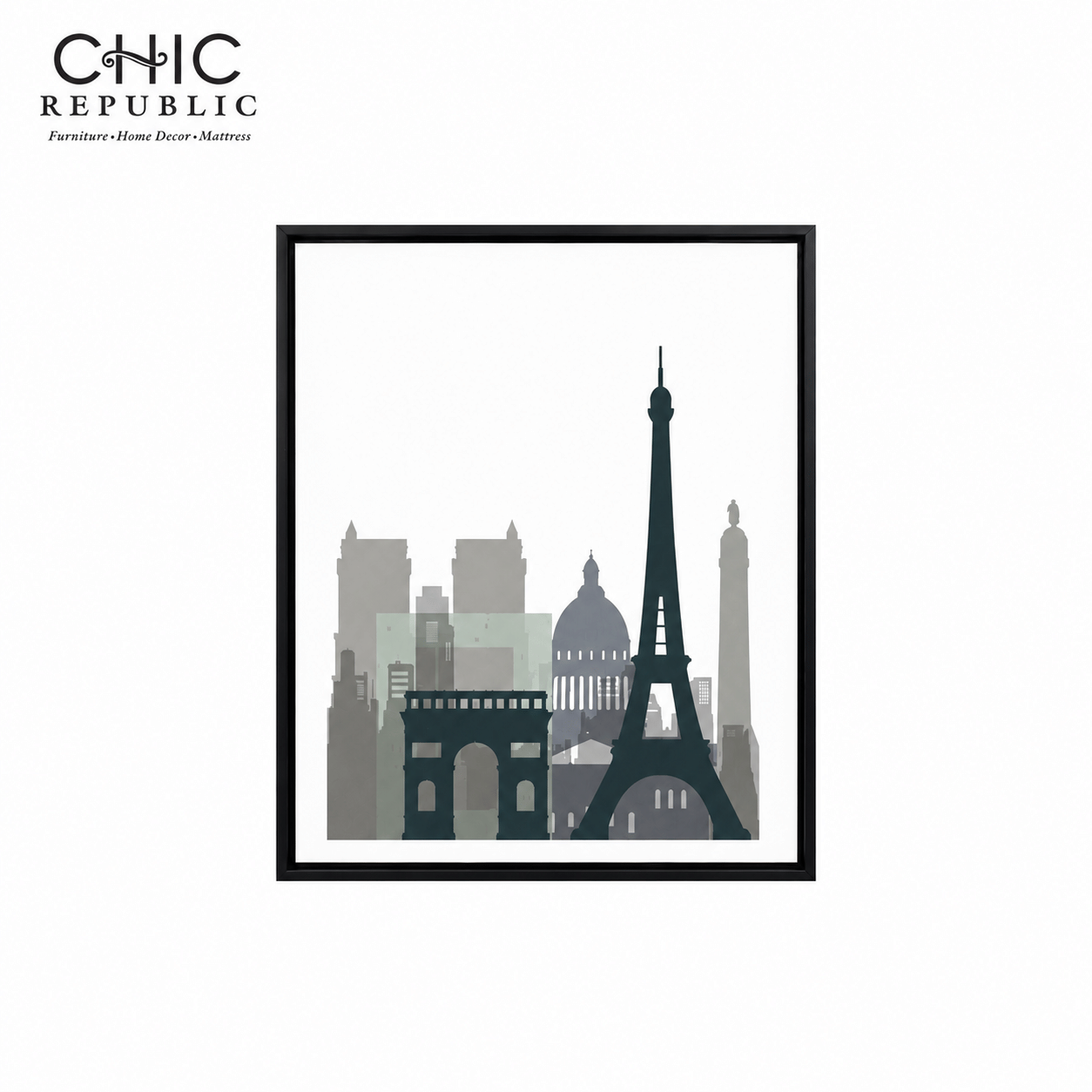 ภาพติดฝาผนัง CHIC REPUBLIC รุ่น EIFFEL II/40X50 สีดำ/หลากสี_0