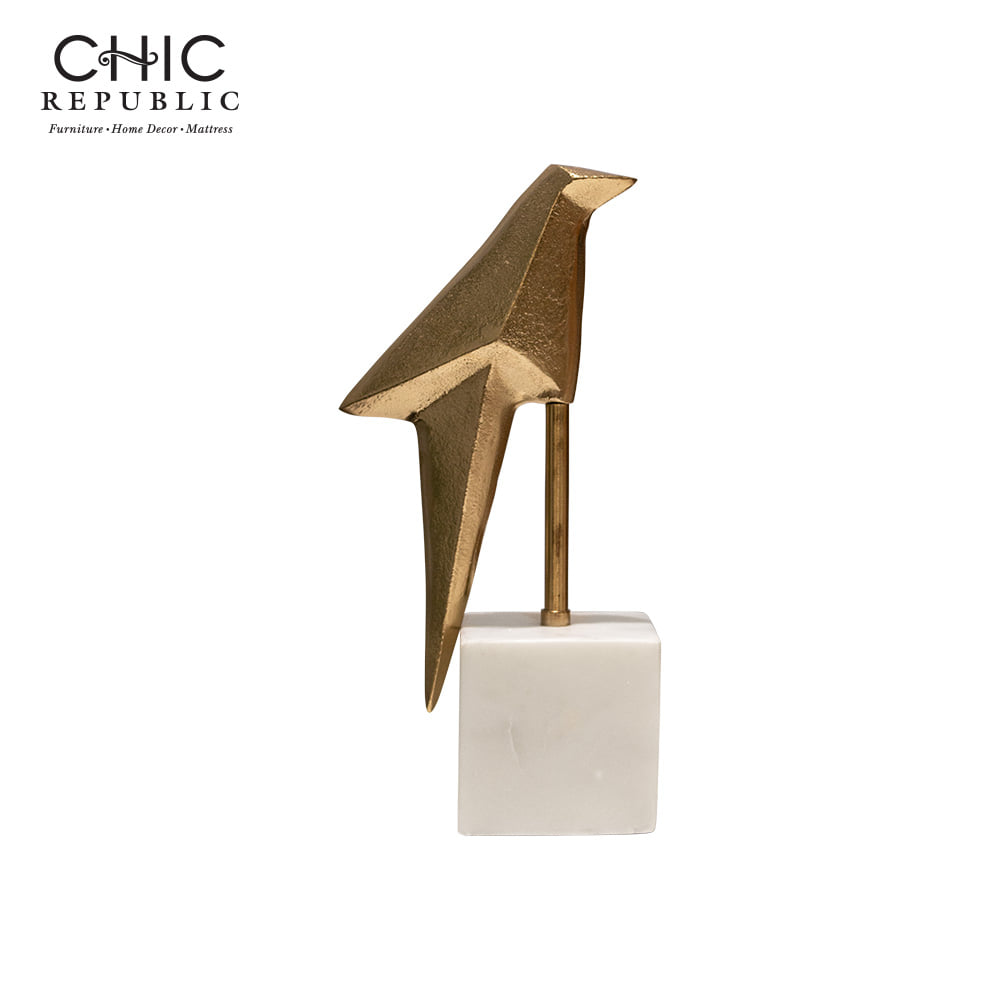 รูปปั้นตกแต่ง CHIC REPUBLIC TANAGER/33 สีทอง/ขาว_0