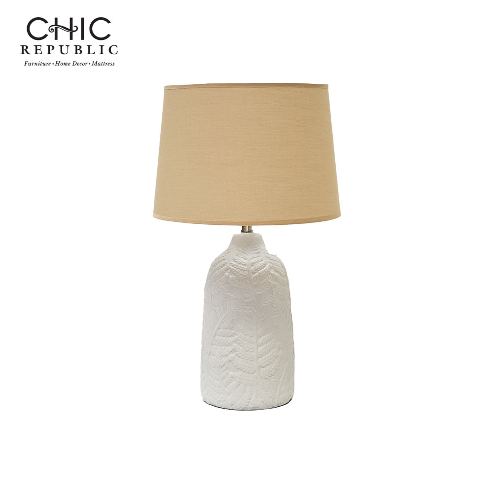 โคมไฟตั้งโต๊ะ CHIC REPUBLIC KLINDER สีขาว/เบจ_0