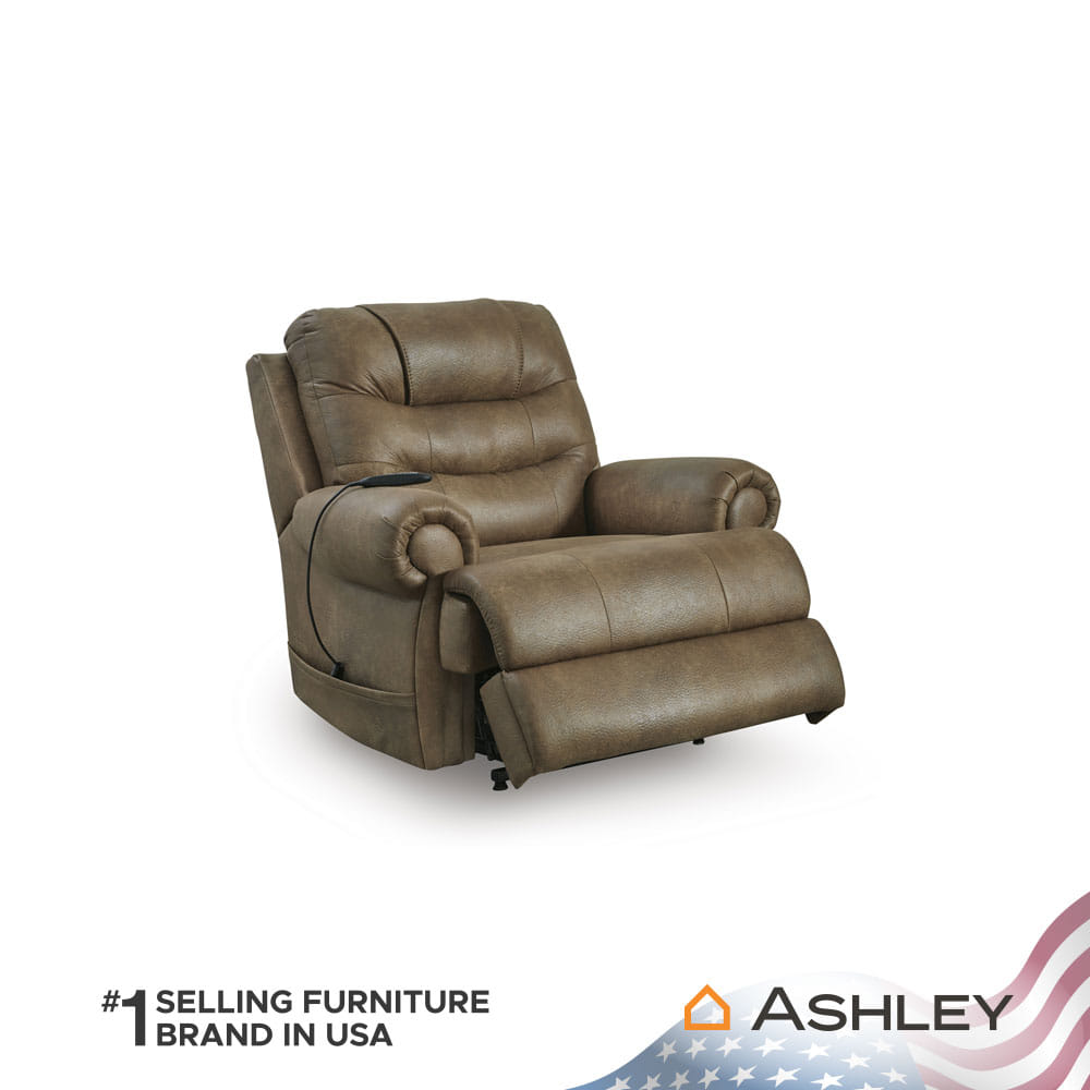 โซฟาปรับเอนนอนไฟฟ้า 1 ที่นั่ง ASHLEY FURNITURE HOMESTORE CREATED COMFORT/1RM สีน้ำตาล_1