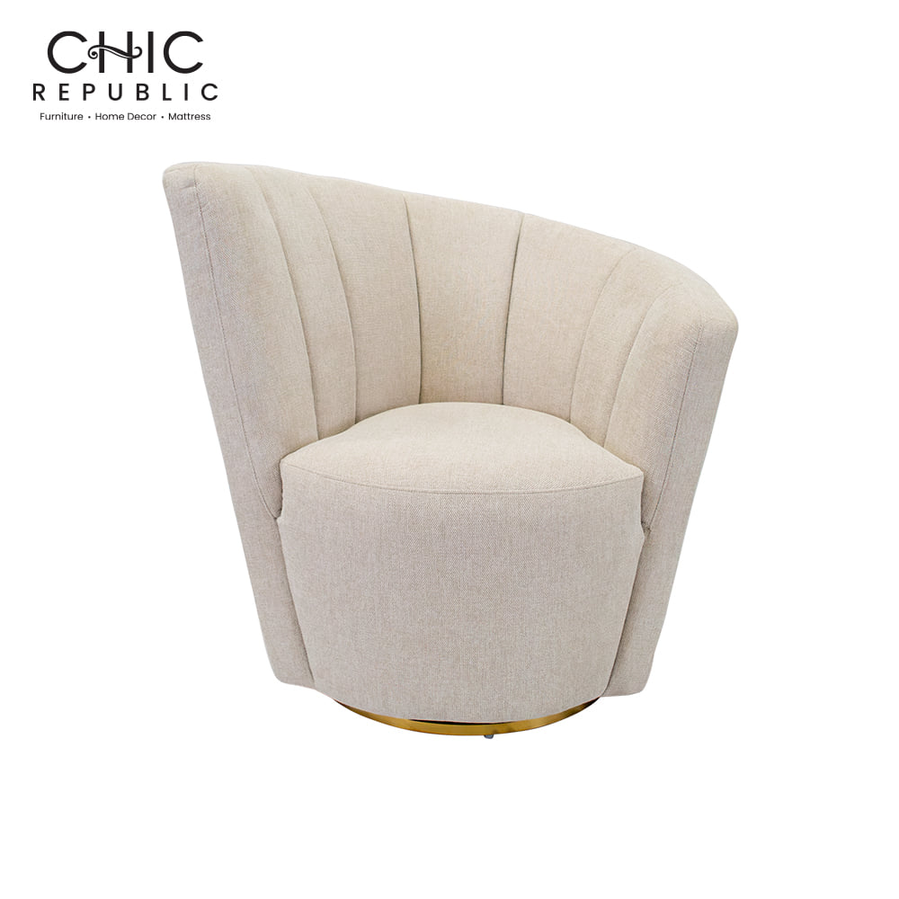 โซฟา 1 ที่นั่งแบบหมุนได้ CHIC REPUBLIC รุ่น ANGELWING/R-1 สีน้ำตาลอ่อน_1