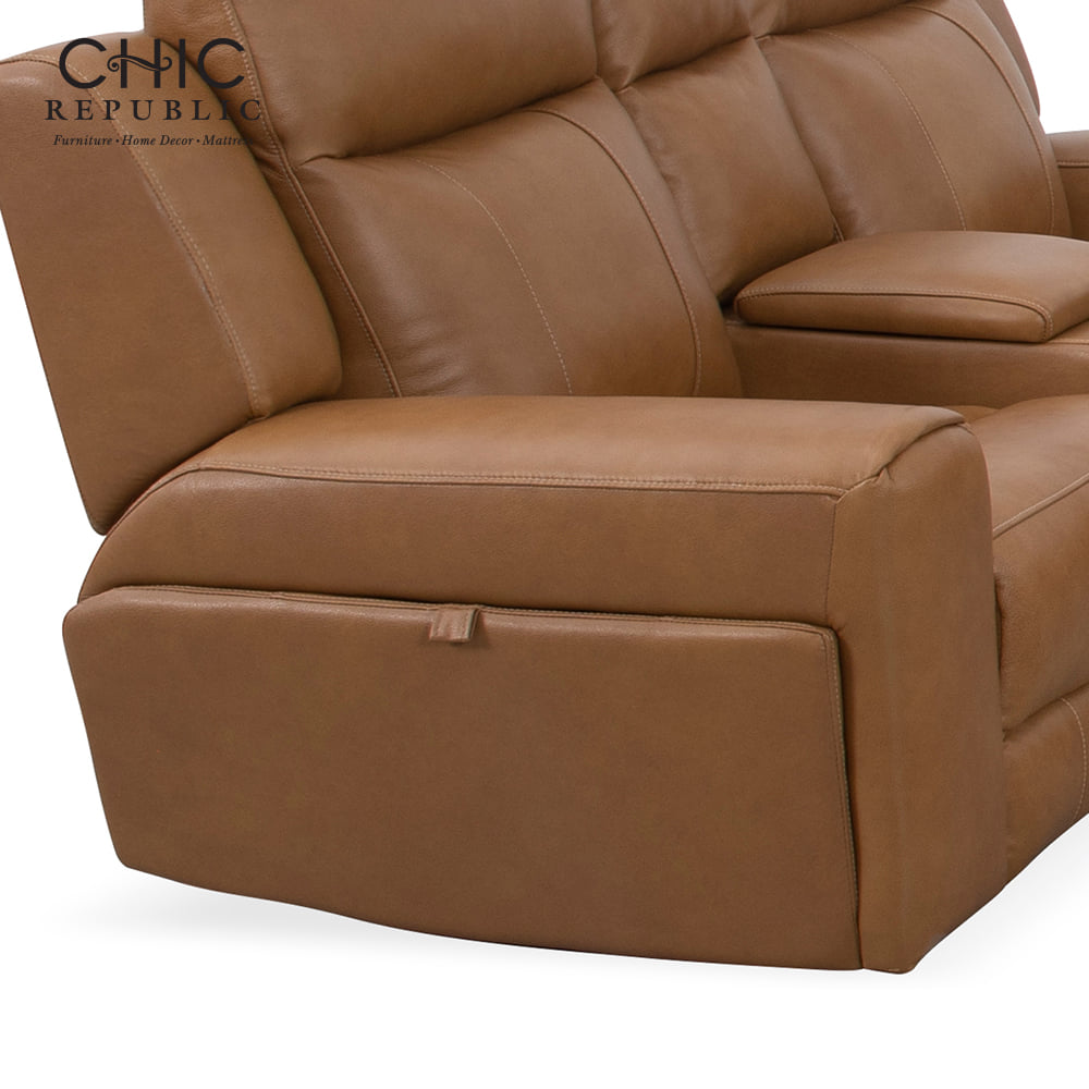 โซฟาปรับเอนนอน 2 ที่นั่ง/ปรับด้วยไฟฟ้า CHIC REPUBLIC รุ่น FOSTER/2RRM สีน้ำตาล_1