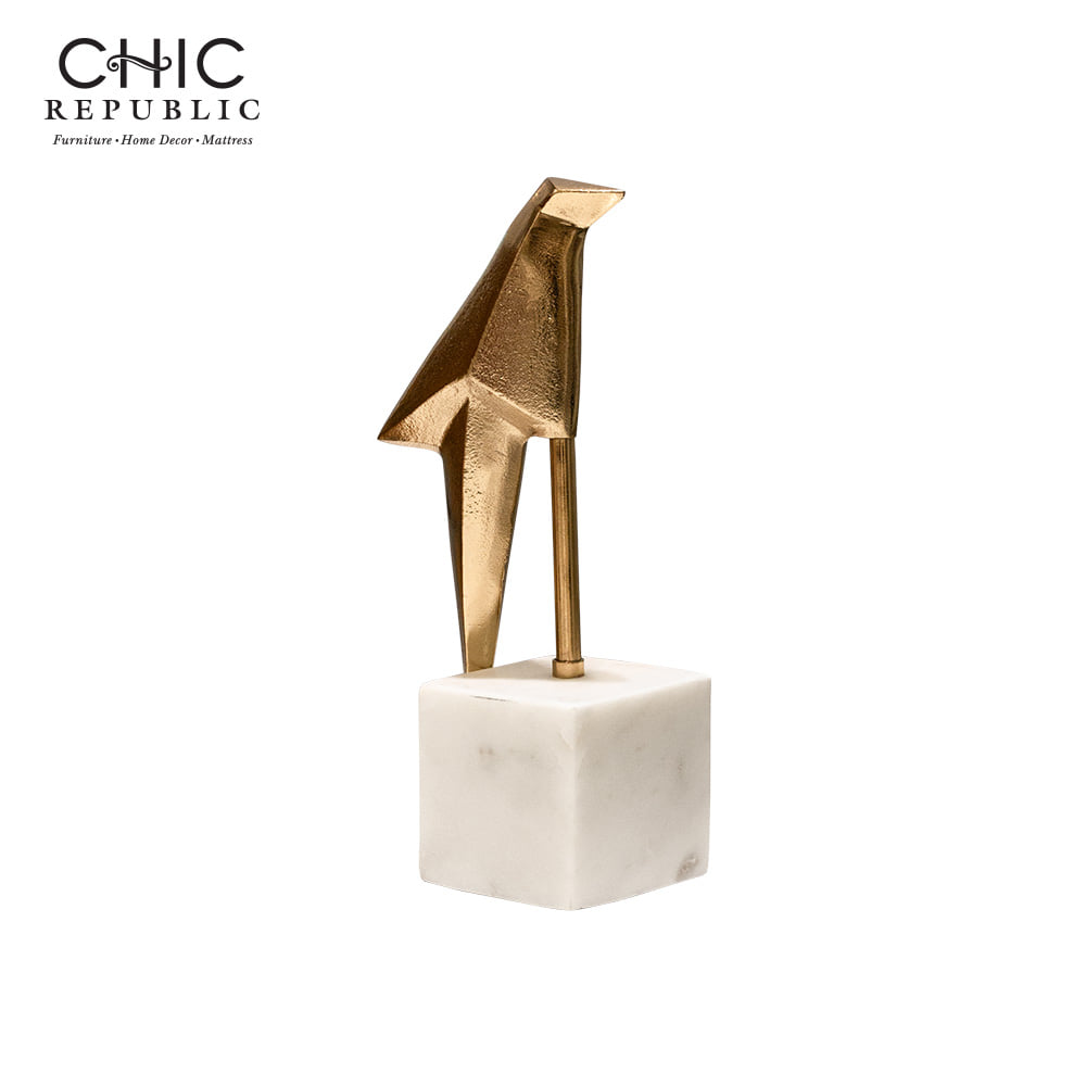 รูปปั้นตกแต่ง CHIC REPUBLIC TANAGER/33 สีทอง/ขาว_1