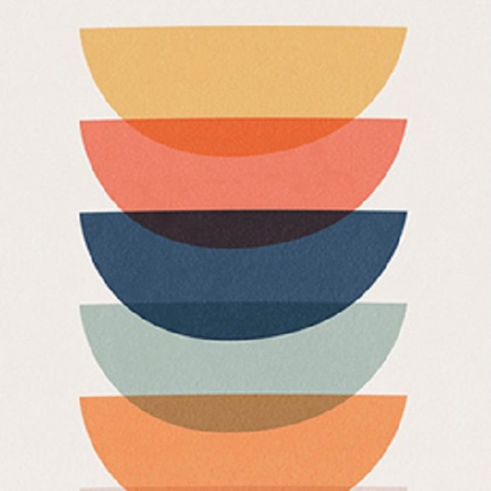 ภาพติดฝาผนัง CHIC REPUBLIC รุ่น SEMICIRCLE-II/45X60 สีขาว/หลากสี_2