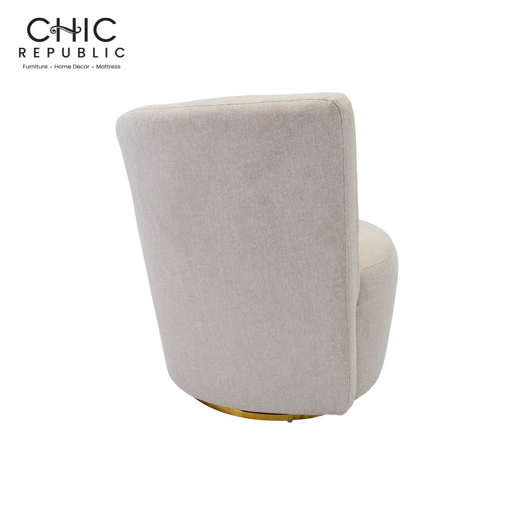 โซฟา 1 ที่นั่งแบบหมุนได้ CHIC REPUBLIC รุ่น ANGELWING/R-1 สีน้ำตาลอ่อน_2