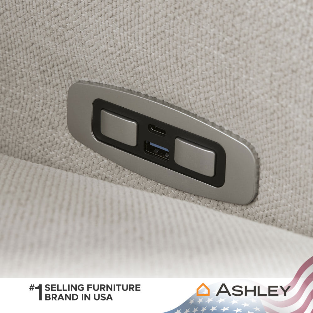 โซฟาเข้ามุมปรับเอนนอนไฟฟ้า ASHLEY FURNITURE HOMESTORE รุ่น LANTHAM/RRM สีครีม_3