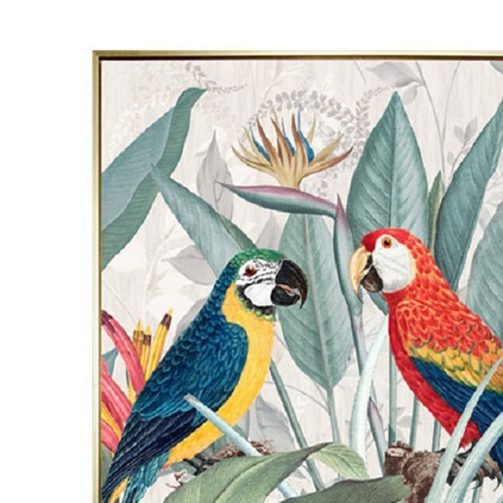 ภาพติดฝาผนัง CHIC REPUBLIC รุ่น PARROT PAIR-A/50X70 สีทอง/หลากสี_3