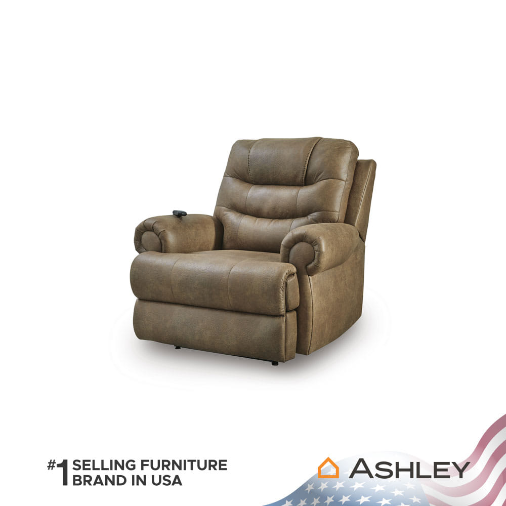 โซฟาปรับเอนนอนไฟฟ้า 1 ที่นั่ง ASHLEY FURNITURE HOMESTORE CREATED COMFORT/1RM สีน้ำตาล_3