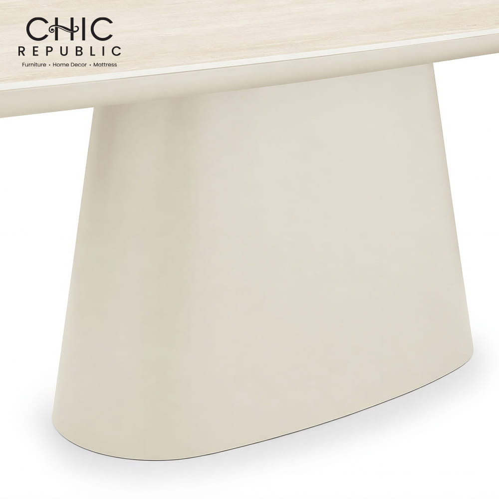 โต๊ะอาหารท็อปเซรามิก CHIC REPUBLIC VALENZO/180 180 ซม. สีครีม_3