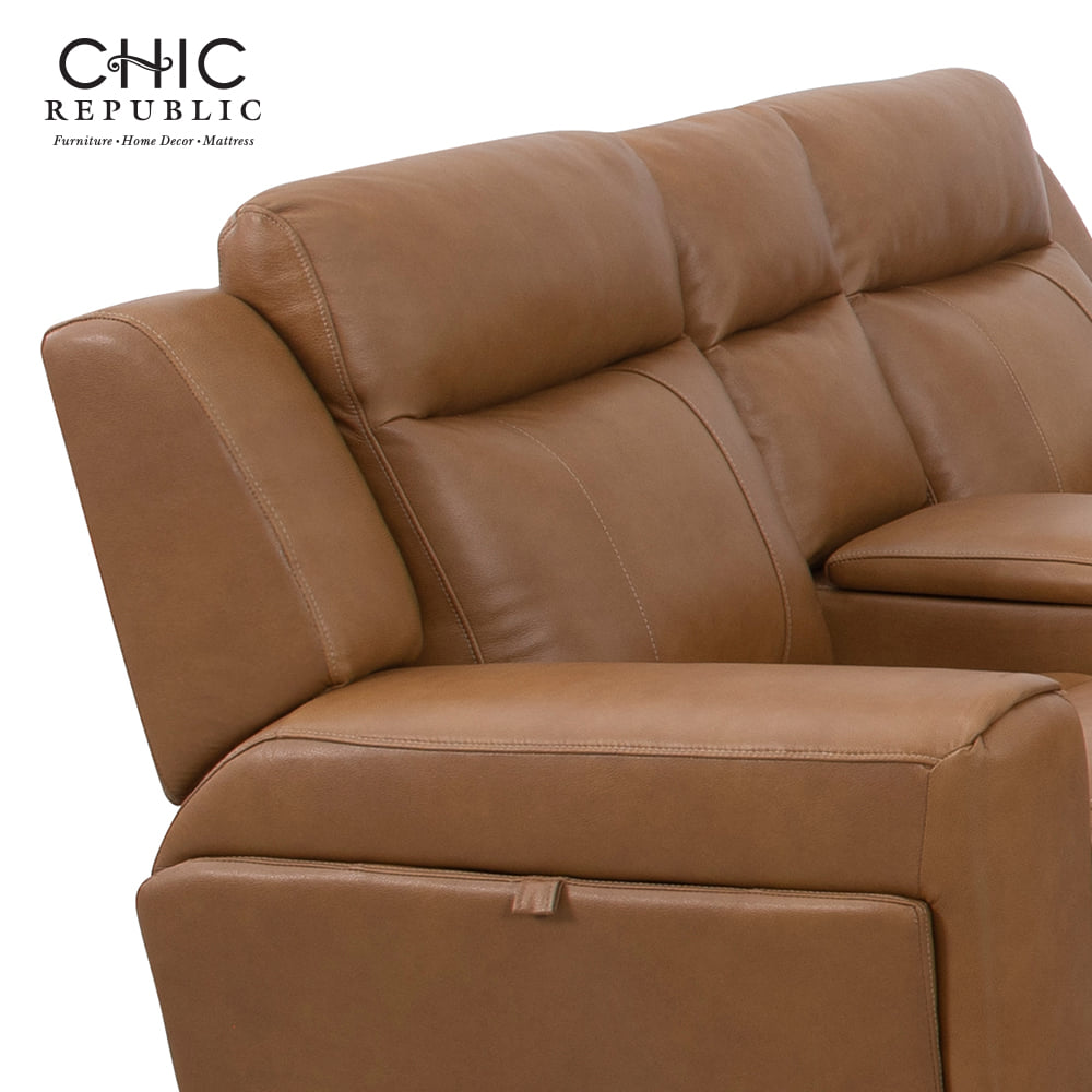โซฟาปรับเอนนอน 2 ที่นั่ง/ปรับด้วยไฟฟ้า CHIC REPUBLIC รุ่น FOSTER/2RRM สีน้ำตาล_3