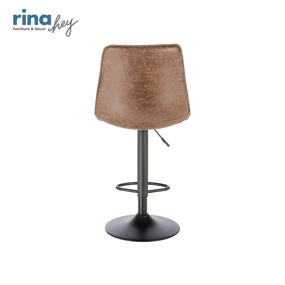 เก้าอี้บาร์หมุนและปรับระดับได้ RINA HEY รุ่น LOKO/62 สีกาแฟ_4