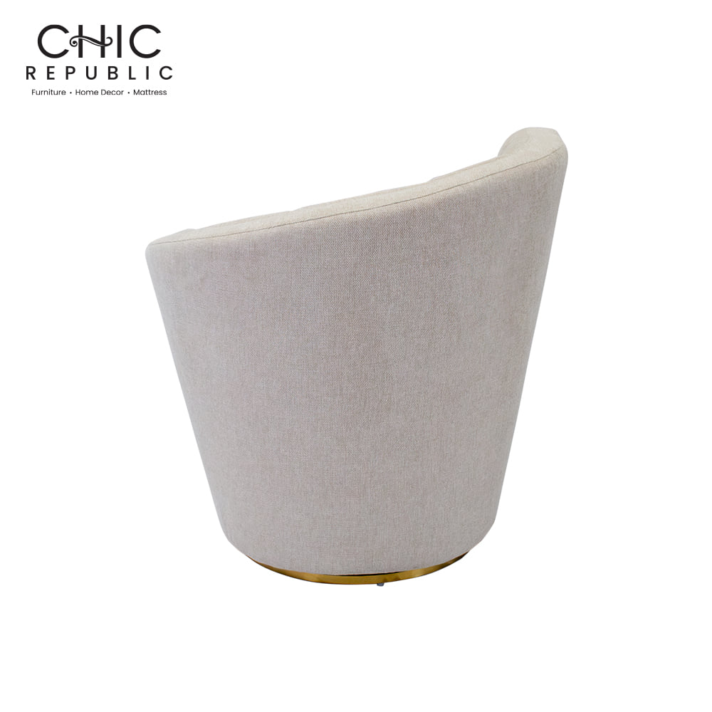 โซฟา 1 ที่นั่งแบบหมุนได้ CHIC REPUBLIC รุ่น ANGELWING/R-1 สีน้ำตาลอ่อน_4