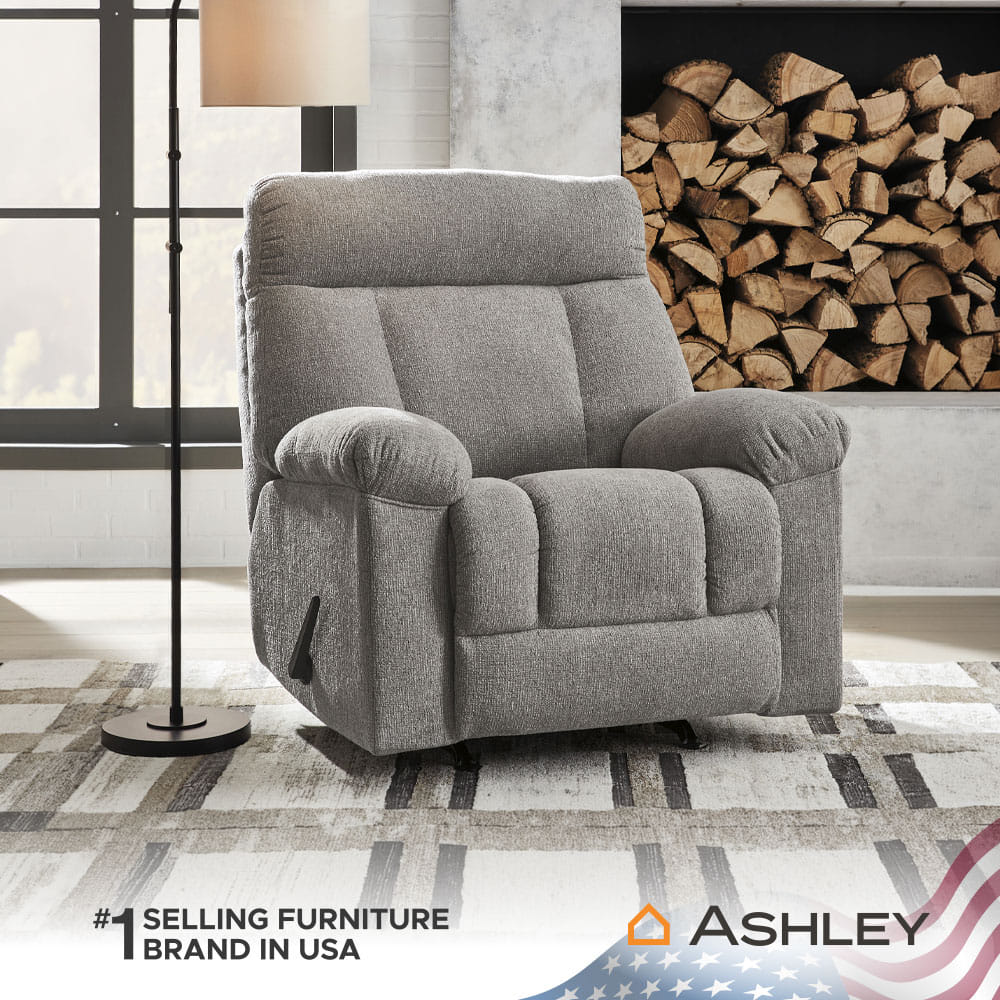 โซฟาปรับนอน 1 ที่นั่ง/ฟังก์ชันโยก ASHLEY FURNITURE HOMESTORE รุ่น MCARLIE/1R สีเทา_5