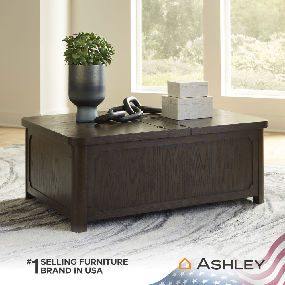 โต๊ะกลางพร้อมช่องเก็บของ ASHLEY FURNITURE HOMESTORE รุ่น BRECKINGTON/116 สีน้ำตาลเข้ม_5