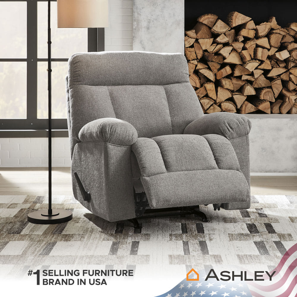โซฟาปรับนอน 1 ที่นั่ง/ฟังก์ชันโยก ASHLEY FURNITURE HOMESTORE รุ่น MCARLIE/1R สีเทา_7