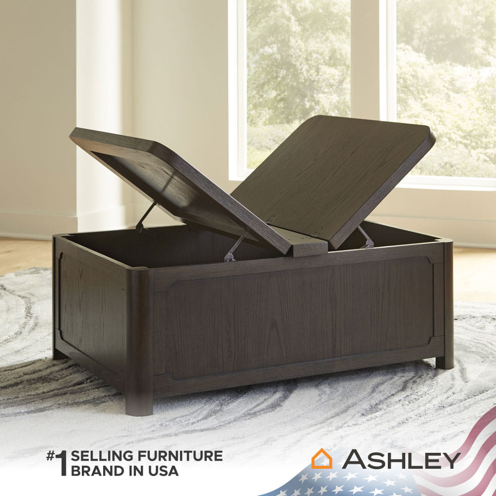 โต๊ะกลางพร้อมช่องเก็บของ ASHLEY FURNITURE HOMESTORE รุ่น BRECKINGTON/116 สีน้ำตาลเข้ม_7