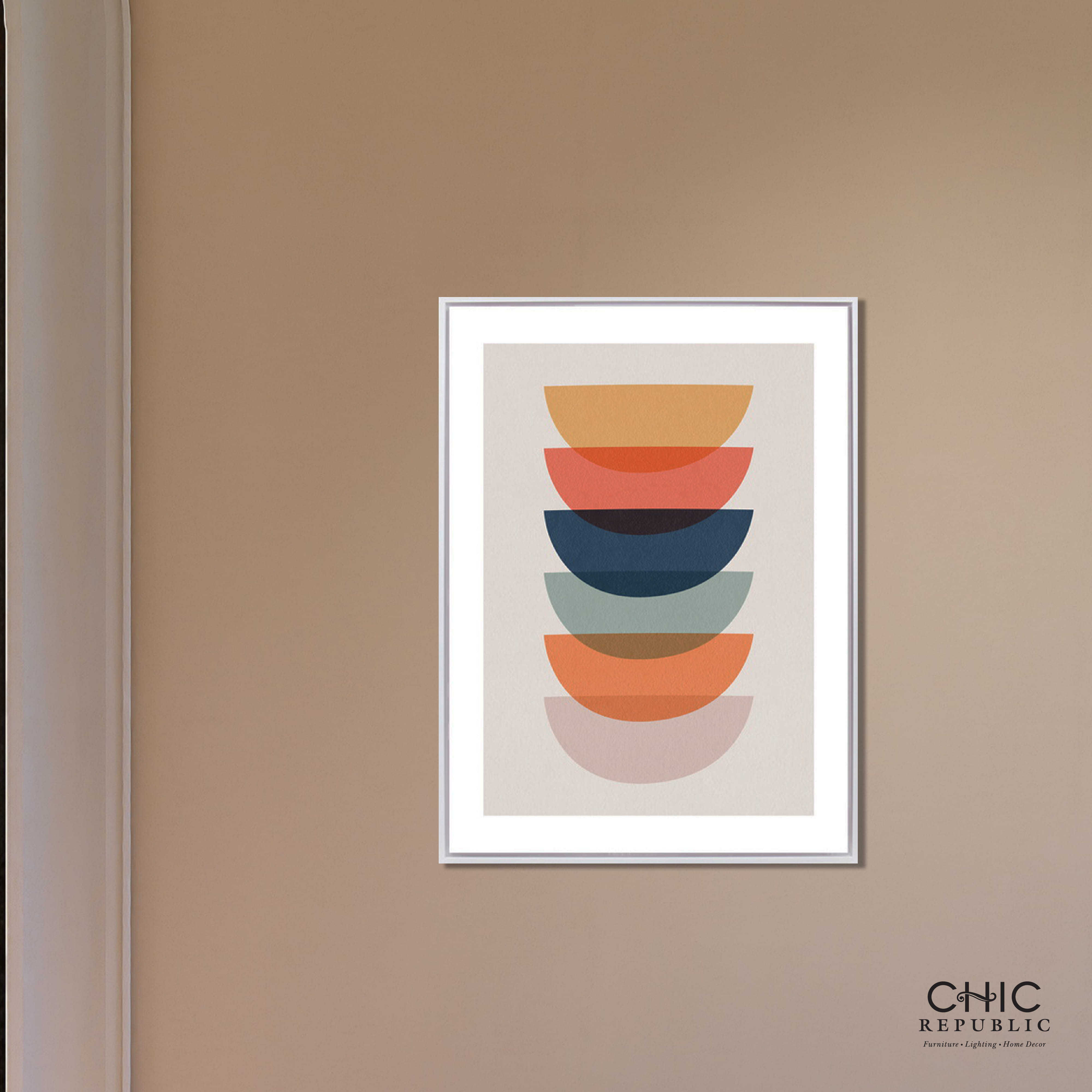ภาพติดฝาผนัง CHIC REPUBLIC รุ่น SEMICIRCLE-II/45X60 สีขาว/หลากสี_5