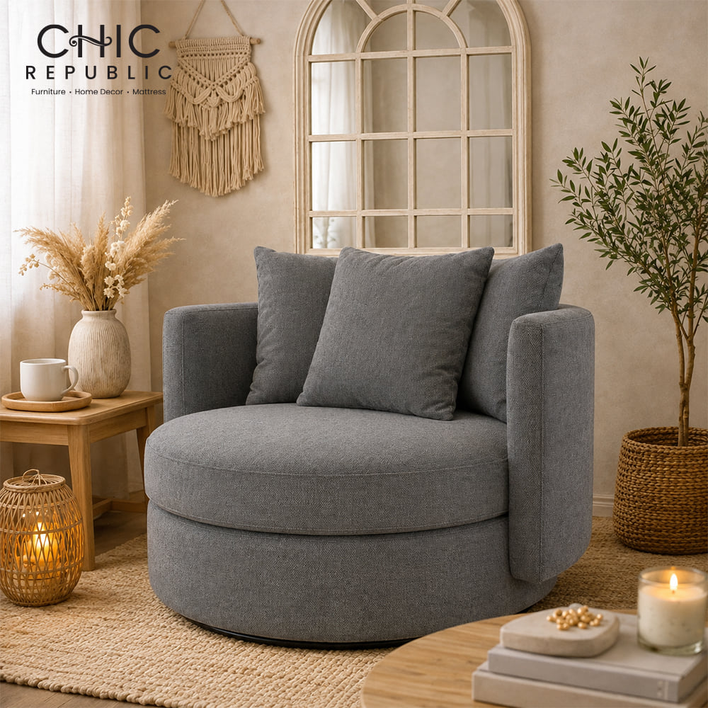 โซฟา 1 ที่นั่งแบบหมุนได้ CHIC REPUBLIC KAVONTA/1 สีเทา_7