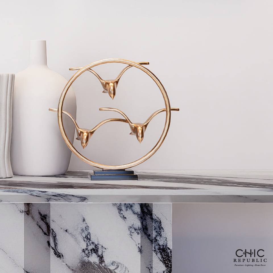 ของตกแต่ง CHIC REPUBLIC ROSELLA สีทอง/ดำ_4