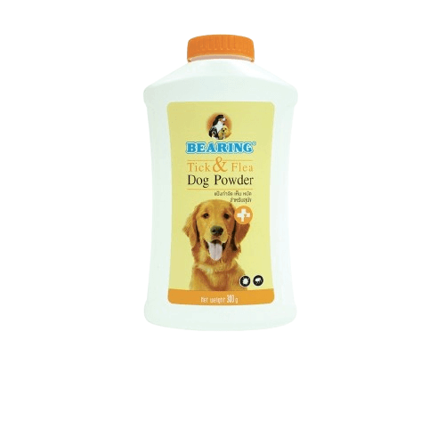 แป้งกำจัดเห็บหมัด สำหรับสุนัข BEARING สูตร TICK & FLEA DOG POWDER ขนาด 300G