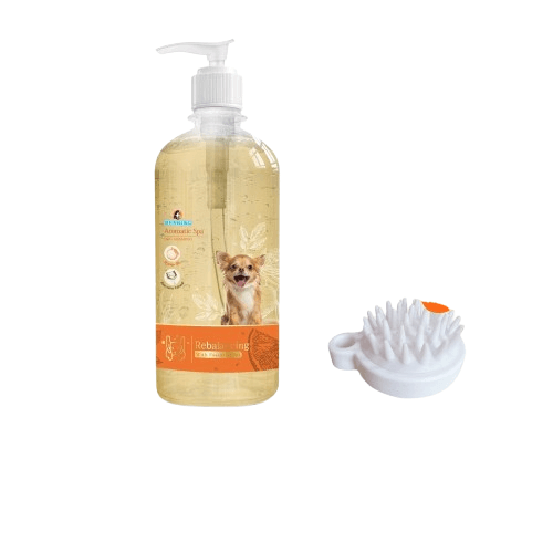แชมพูสุนัข BEARING สูตรอโรม่า AROMATIC SPA ขนาด 450ML สำหรับสุนัขที่ผิวบอบบาง(แถมฟรี หวีแปรงขน)_1