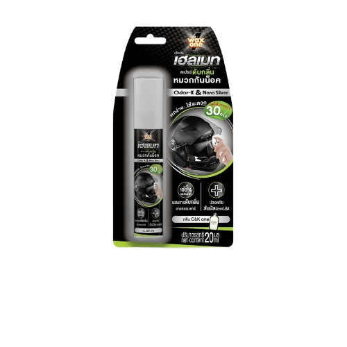 สเปรย์ดับกลิ่นหมวกกันน็อค WAX ONE รุ่น HELMET ODOR ELIMINATOR ขนาด 20ML