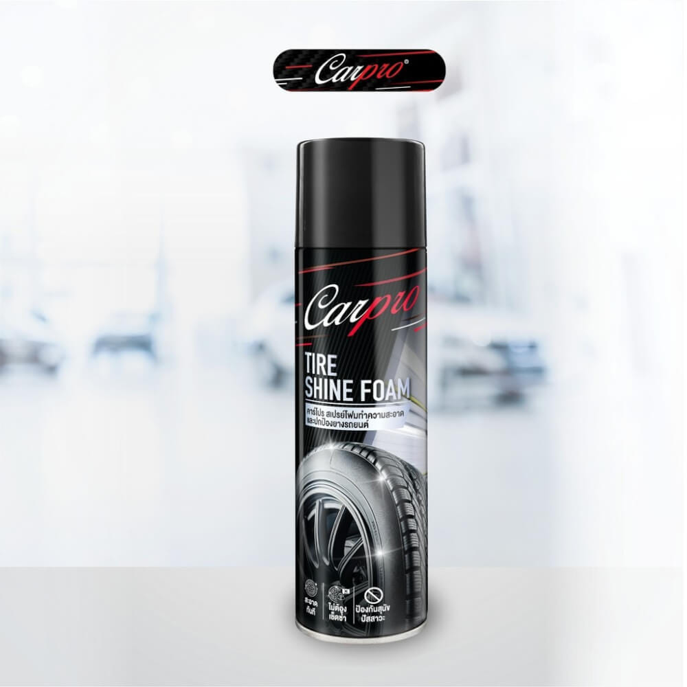 สเปรย์โฟมทำความสะอาดและปกป้องยางรถยนต์ WAX ONE รุ่น CARPRO SHINE TIRE FOAM ขนาด 600ML_2