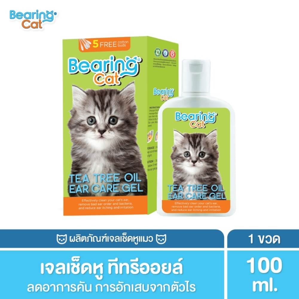 เจลเช็ดหูแมว BEARING CAT สูตร TEA TREE OIL EAR CARE GEL ขนาด 100ML_3