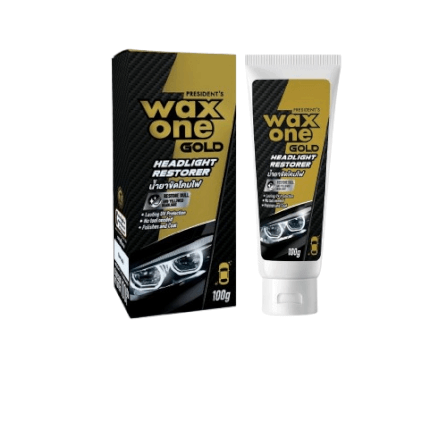 น้ำยาขัดโคมไฟ WAX ONE รุ่น PRESIDENT'S WAX ONE GOLD HEADLIGHT RESTORER ขนาด 100G_1