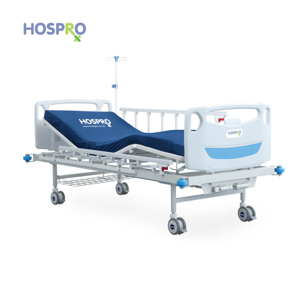 เตียงผู้ป่วยมือหมุน HOSPRO รุ่น H-MB297 2F8 2 ไกร์ 2 ฟังก์ชัน_0