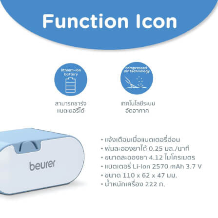 เครื่องพ่นละอองยา BEURER IH60_8