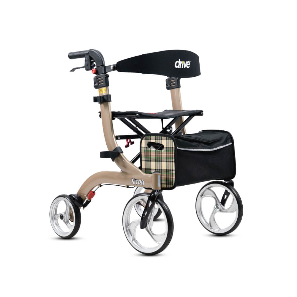 อุปกรณ์ช่วยพยุงเดิน DEVILBISS รุ่น PREMIUM ROLLATOR NITRO สีน้ำตาล