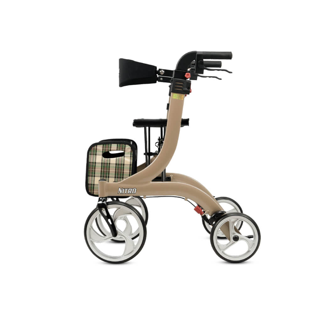 อุปกรณ์ช่วยพยุงเดิน DEVILBISS รุ่น PREMIUM ROLLATOR NITRO สีน้ำตาล