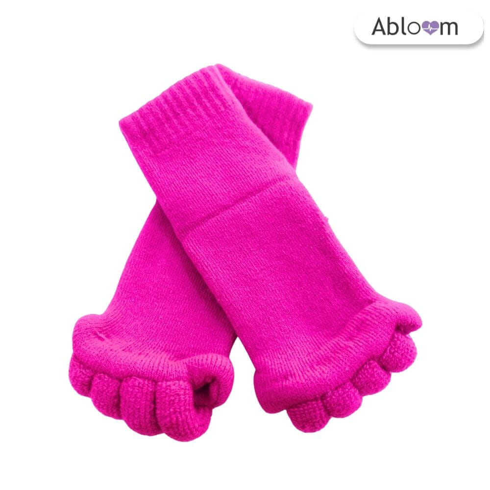 ถุงเท้าใส่นอน แบบแยกนิ้ว ABLOOM 0040013012010_สีชมพู