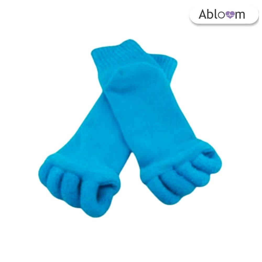 ถุงเท้าใส่นอน แบบแยกนิ้ว ABLOOM  0040013018012_สีฟ้า