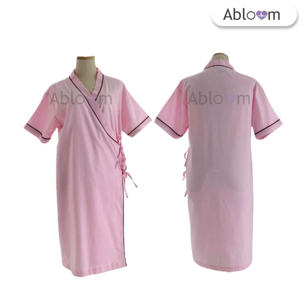 ชุดคลุม แบบผูกโบว์ด้านข้าง ABLOOM 0040098012035_สีชมพู ไซซ์ S_0