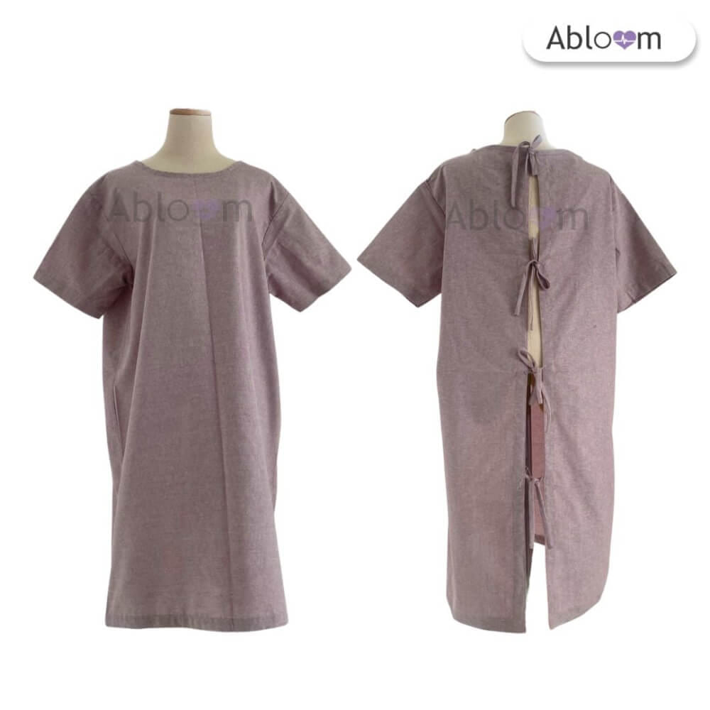 ชุดคลุม แบบผูกโบว์ด้านหลัง ABLOOM 0040098005037_สีแดงอ่อน ไซซ์ S_0