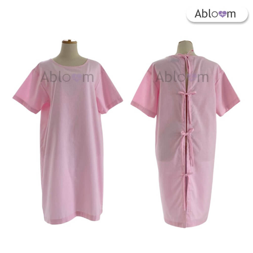 ชุดคลุม แบบผูกโบว์ด้านหลัง ABLOOM 0040174012065_สีชมพู ไซซ์ XL_0