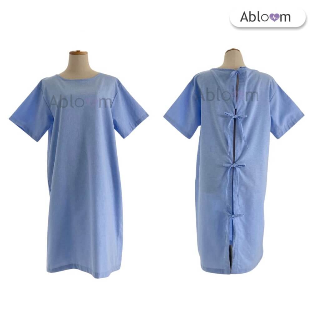 ชุดคลุม แบบผูกโบว์ด้านหลัง ABLOOM 0040174018050_สีฟ้า ไซซ์ L_0